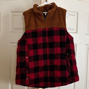 Maurices Brown Sherpa Vest